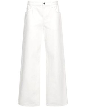 The Row Eglitta Wide Cotton Denim Jeans - White