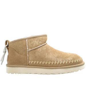 UGG Classic Ultra Mini Biarritz Snow Boots - Natural