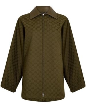 Gucci Athletic Tailored Fit Bomber Jacket - Green