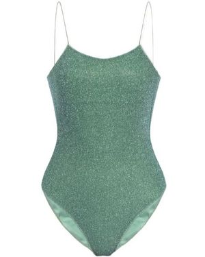 Oséree Lumière Lurex Swimsuit - Green