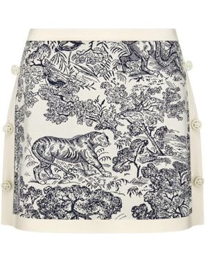 Dior Iviera Straight Miniskirt - Grey