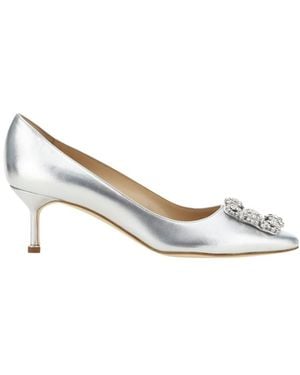 Manolo Blahnik Hangisi 50Mm Court Shoes - White