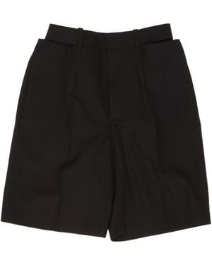 Jil Sander Pleated Shorts - Black
