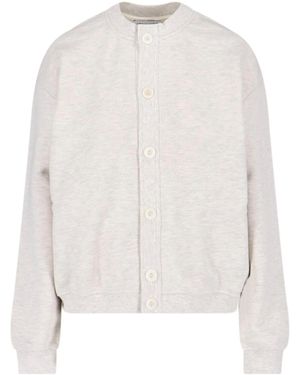 Low Classic Button-Up Sweater - White