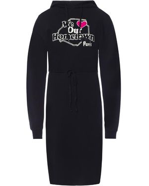 Vetements Oversized Hooded Dress - Blue