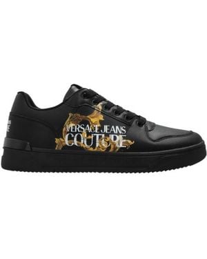 Versace Jeans Couture Couture Logo Printed Low-Top Sneakers - Black