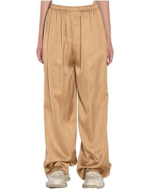 Balenciaga Balencia Elasticated Waist Wide-Leg Pants - Natural
