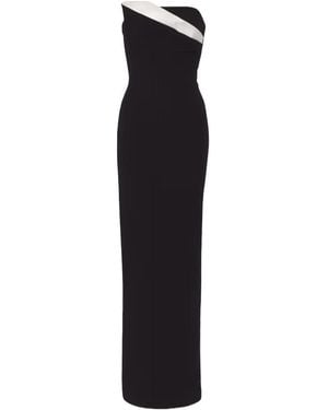 Roland Mouret Draped Bustier Gown - Black