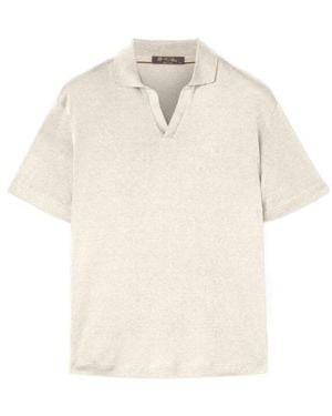 Loro Piana Polo Shirt With Lapel Short Sleeve - White