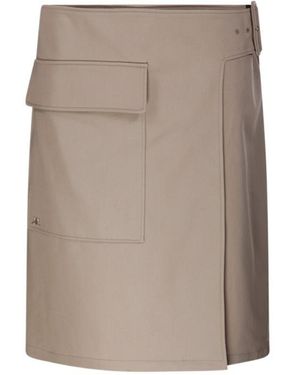 Courreges Courrèges Logo Detailed Buckled Utility Skirt - Brown