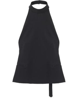 McQueen Halterneck Backless Top - Blue