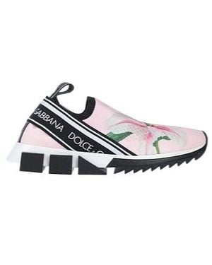 Dolce & Gabbana Floral Socks And Shoes - White