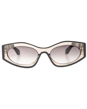 Alaïa Alaïa Oval Frame Sunglasses - White