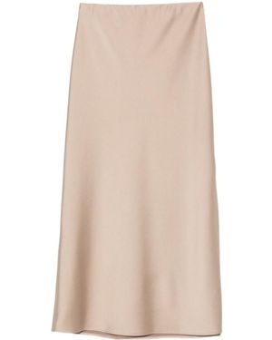 D.exterior Slit Midi Skirt - Natural