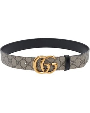 Gucci Metal-Buckle Belt - White