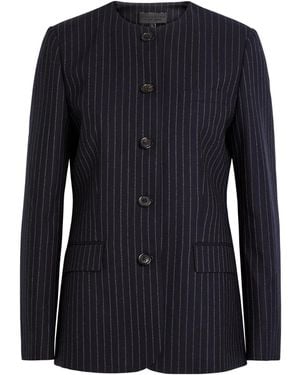 Nili Lotan Striped Casual Jacket - Blue