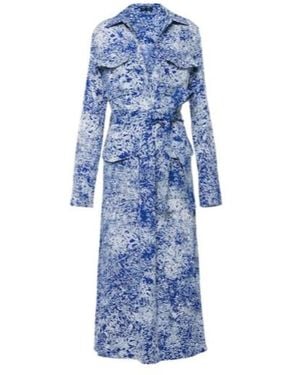 Proenza Schouler Vanessa Printed Shirt Dress - Blue