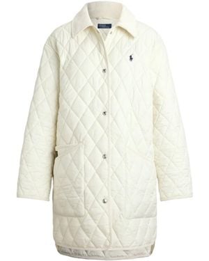 Polo Ralph Lauren Quilted Slim-Fit Cotton Coat - White