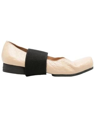 Uma Wang Square-Toed Ballet Shoes - Natural
