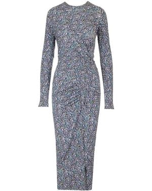Isabel Marant Isabel Marant Étoile Long-Sleeved Crewneck Dress - Blue