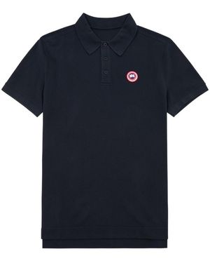 Canada Goose Beckley Logo Piqué Cotton Polo Shirt - Blue