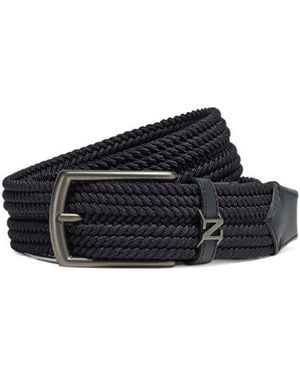 ZEGNA Braided Canvas Belt - Multicolour