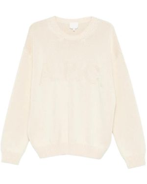A.P.C. Logo-Detail Crew-Neck Jumper - White