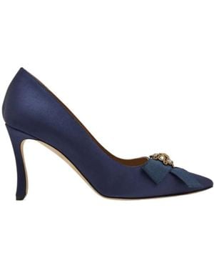 Manolo Blahnik Pointed-Toe High Heels - Blue