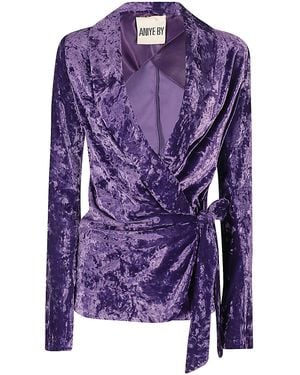 Aniye By Long-Sleeved Suit Jacket - Purple