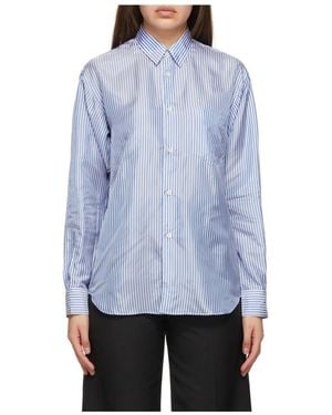 Comme des Garçons Straight Stripe Printed Shirt - Blue