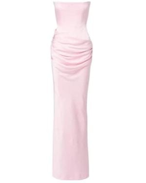 Alex Perry Draped Bustier Gown - Pink
