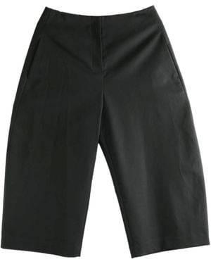 Amomento Curved Cropped Casual Trousers - Grey