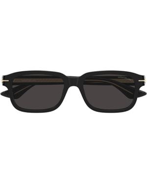 Montblanc Eyewear Rectangular Frame Sunglasses - White