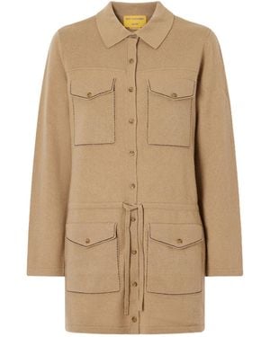 Guest In Residence Drawstring Cashmere Mini Dress - Natural