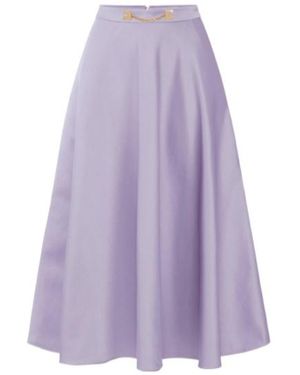 Elisabetta Franchi Duchesse Midi Skirt - Purple