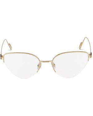Cartier Half-Rimmed Plano Lenses - White