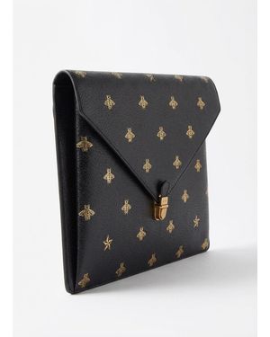 Gucci Bee Print Clutch - Black