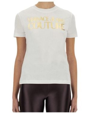 Versace Jeans Couture Couture Logo Printed Crewneck T-Shirt - White