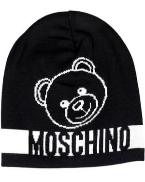 Moschino Logo Details Cover Hat - Black
