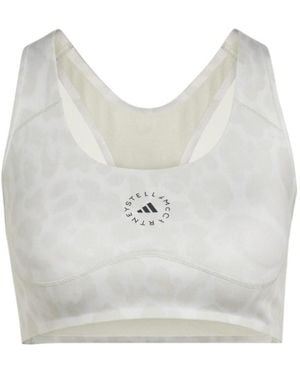 adidas By Stella McCartney Logo-Print Sports Bra - White