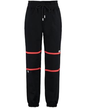 Gcds Logo Print Drawstring Sweatpants - Black