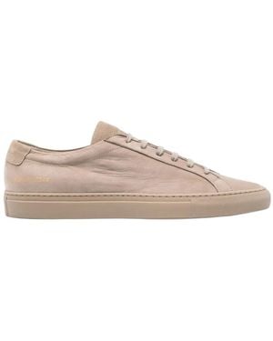 Common Projects Suede-Leather Low-Top Sneakers - Brown