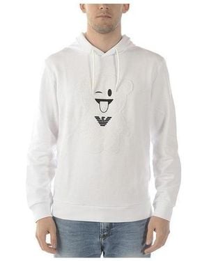 Armani Jeans Long-Sleeved Round-Neck Jumper - White