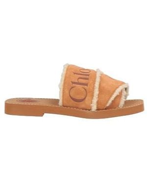 Chloé Twotone Suede Sandals - Brown