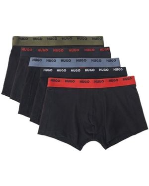 BOSS Logo Waistband Boxers Set Of Five - Blue