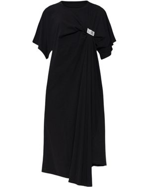 MM6 by Maison Margiela Logo Patch Dress - Black