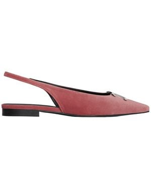 Celine Alma Triomphe Flat Slingback - Red