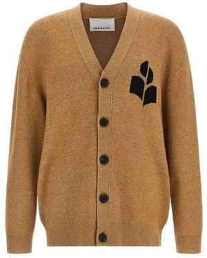 Isabel Marant Logo-Detail Cardigan - Brown