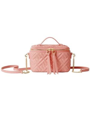 Fendi Vanity Ff-Motif Mini Crossbody Bag - Pink