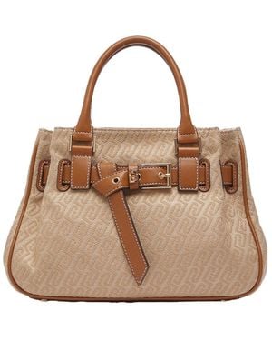 Liu Jo Jacquard Buckle Tote Bag - Natural
